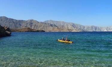 Kayaking in the fjords of Arabia